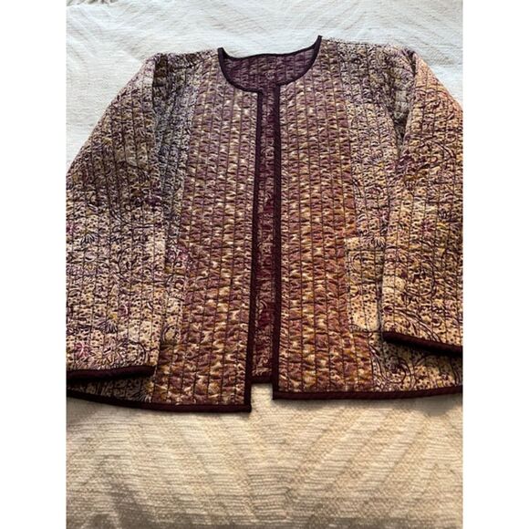 J.Jill Pure Jill reversible quilted chore coat, country/granny/folk, size 2X - Picture 3 of 5